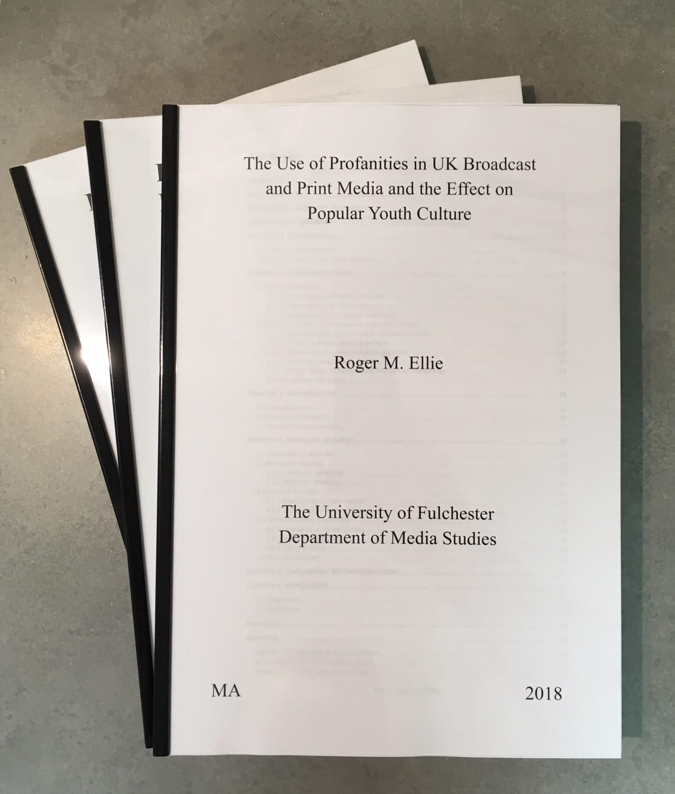 dissertation print and bind