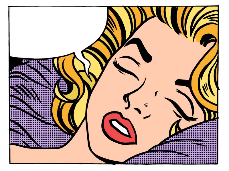 Sleeping Blonde Pop Art Poster