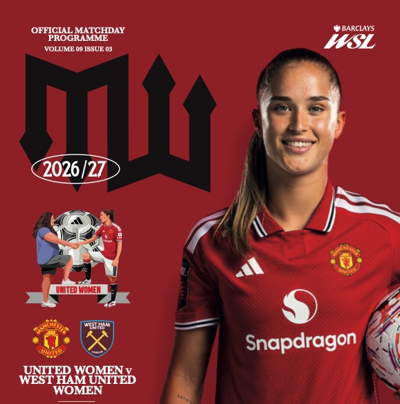 UNITED WOMEN V
WEST HAM UNITED
WOMEN
SUN 27 SEP 2026
KICK-OFF 1pm